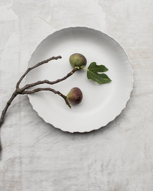 satin white textured rim large hand made bowl by clay beehive ceramics