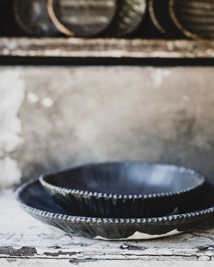 satin black bowls by clay beehive ceramics