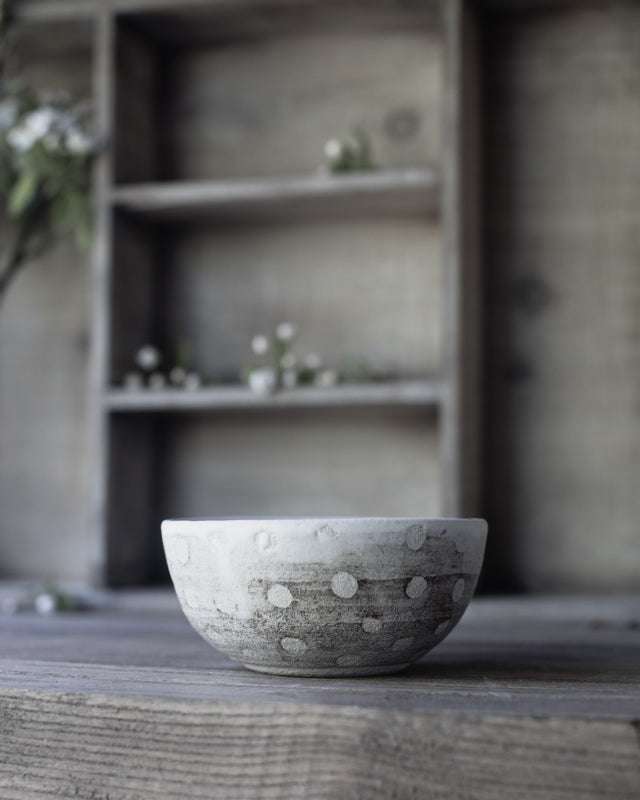 Little spotty wheelthrown bowl