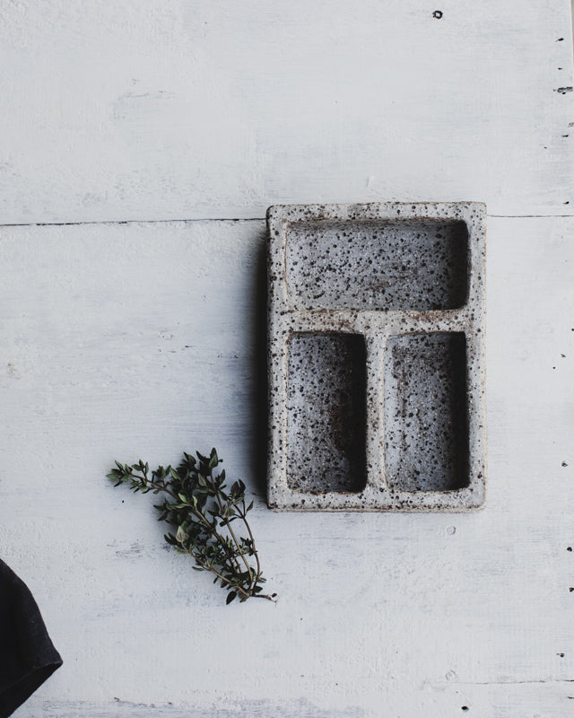 Kurinuki dish perfect for salt and spices handmade by clay beehive ceramics