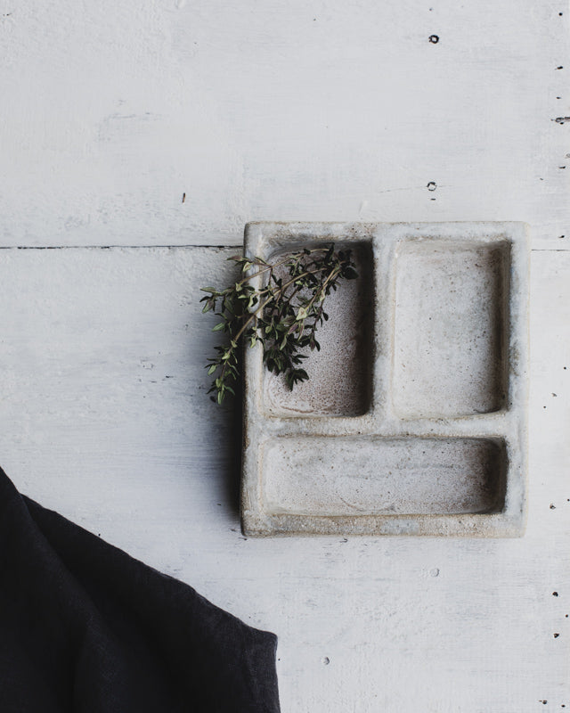 Kurinuki dish perfect for salt and spices handmade by clay beehive ceramics