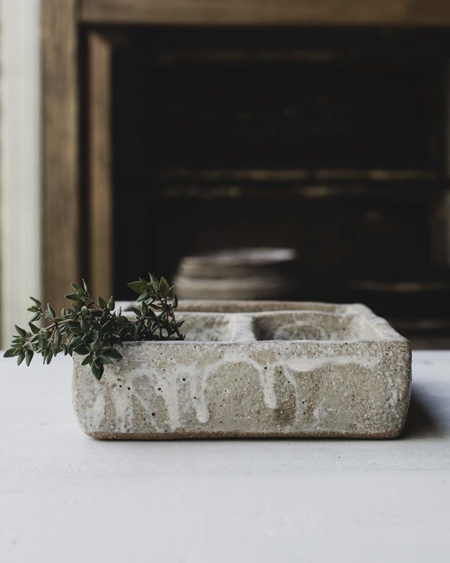 Kurinuki dish perfect for salt and spices handmade by clay beehive ceramics