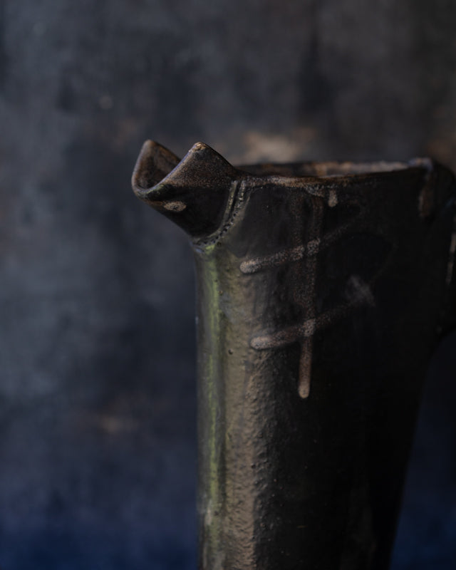 wabi sabi japanese inspired vase/vessel hand made by clay beehive ceramics