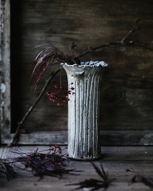 rustic vase handcrafted by clay beehive ceramics