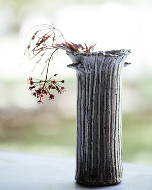 Rustic tree branch vase