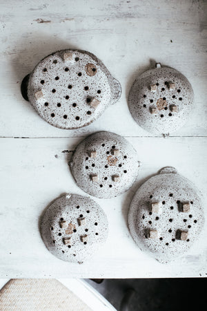 Rustic berry bowls by clay beehive