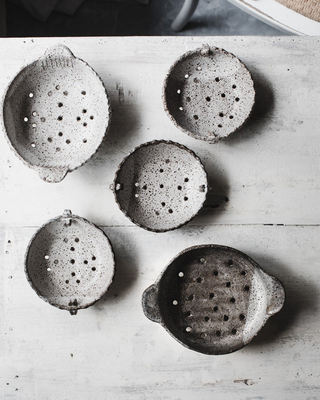 Rustic berry bowls by clay beehive