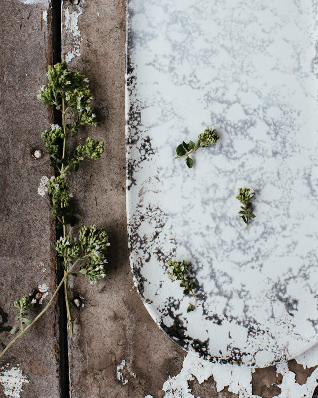 oval platter plate hand made with a unique glaze pattern by clay beehive ceramics