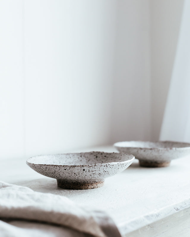 Footed Rustic Bowls