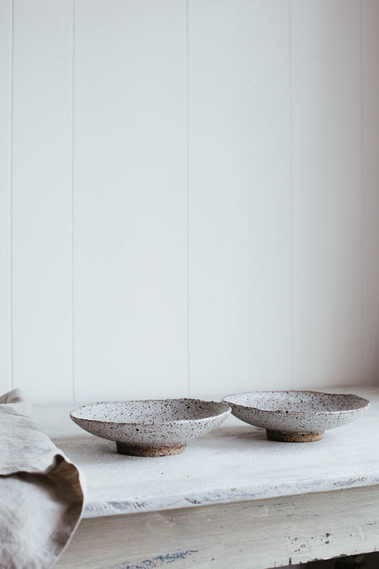 Footed Rustic Bowls