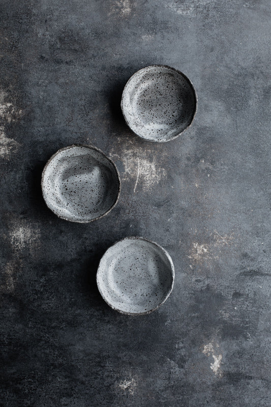 Rustic grey and white speckle Dishes