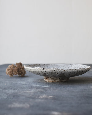 Rustic earthy organic shallow bowl by clay beehive