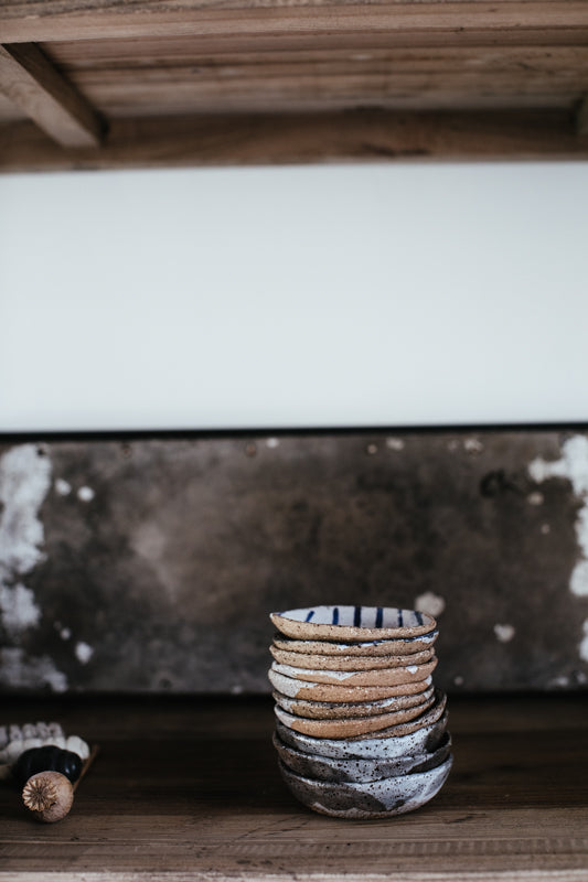 Rustic grey and white speckle Dishes