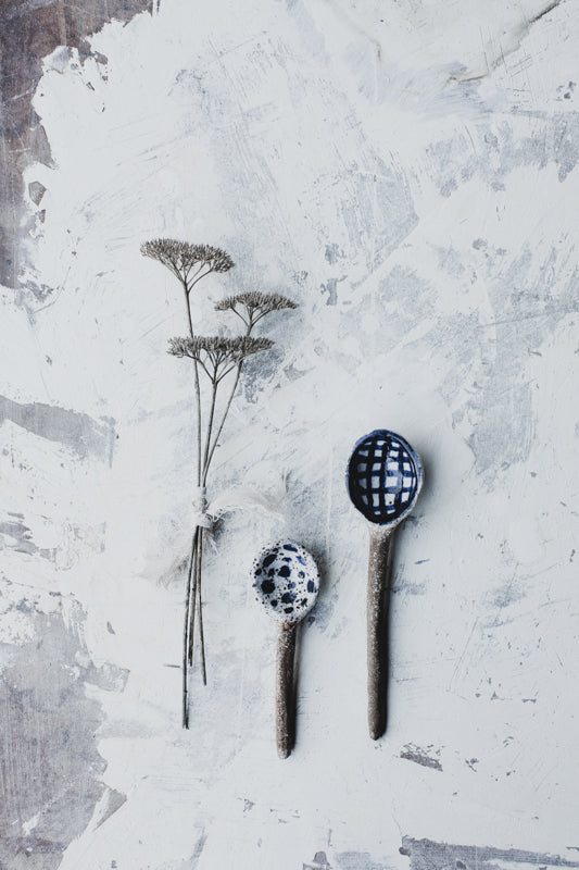 Spot and check pattern spoons