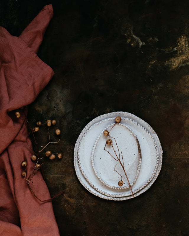 Rustic Plates with detailed edging