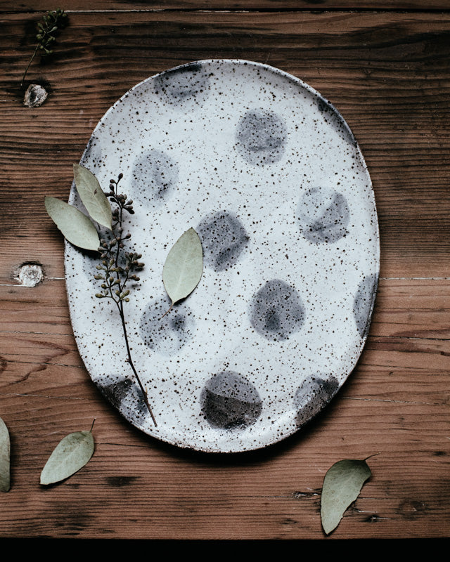 Spots and Dots platter plate
