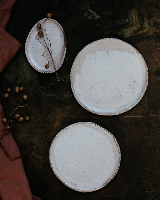 Rustic Plates with detailed edging