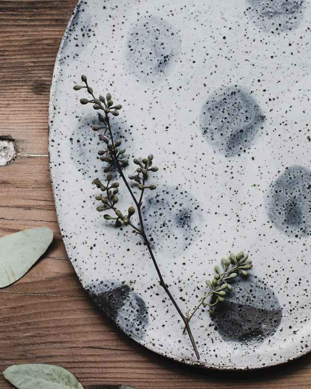 Spots and Dots platter plate