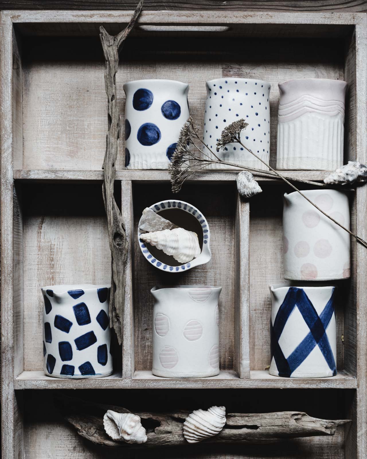 Handmade ceramic farmhouse pourers/jugs by Clay Beehive 