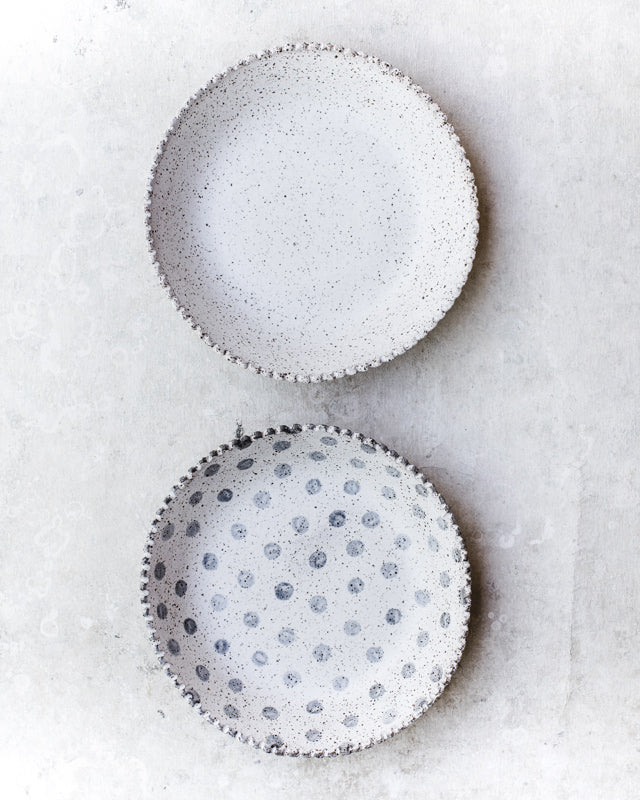 large scallop rim serving bowl by clay beehive ceramics